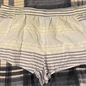 Victoria's Secret Gray and White Striped High Waist Shorts